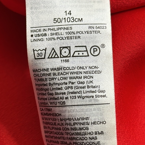 Banana Republic red halter neck wide leg pleated jumpsuit size 14 - Picture 10 of 10